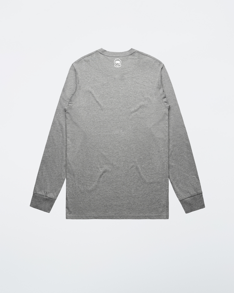 Heather Gray SSG Longsleeve Tee – Spacestation Gaming | T-Shirts
