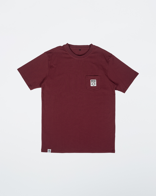 Way Out There Maroon Pocket Tee – Spacestation Gaming