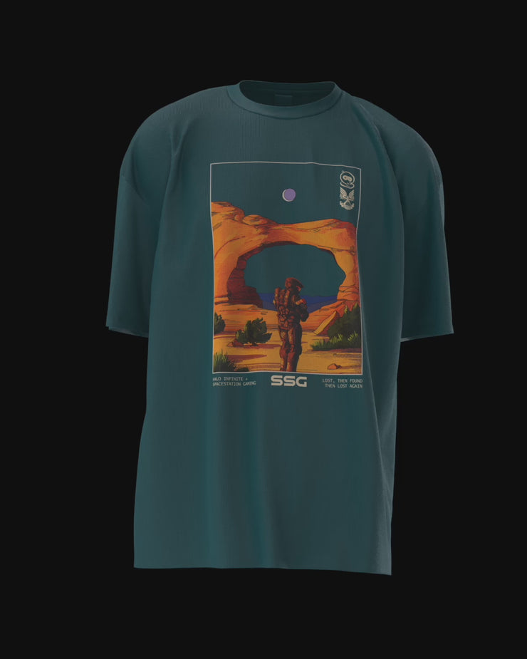 Spacestation x Halo Arch Tee Teal