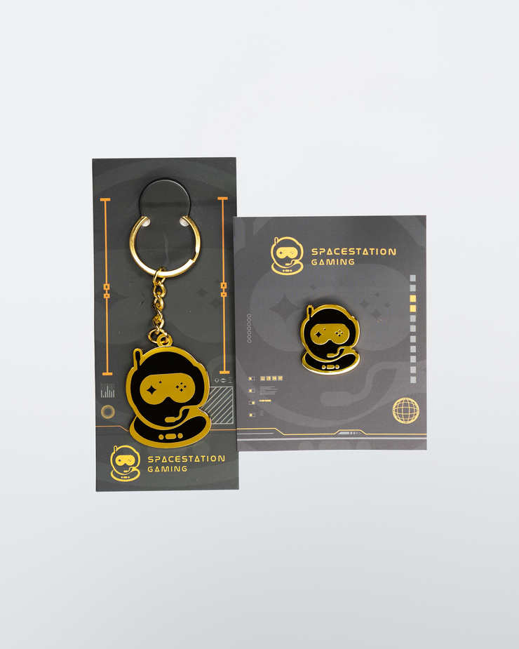 Golden Keychain and Pin