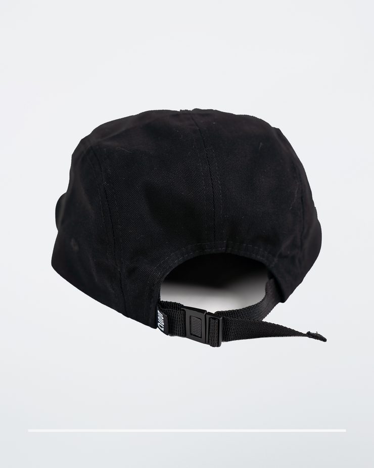 Black/Leather Logo Camper Hat